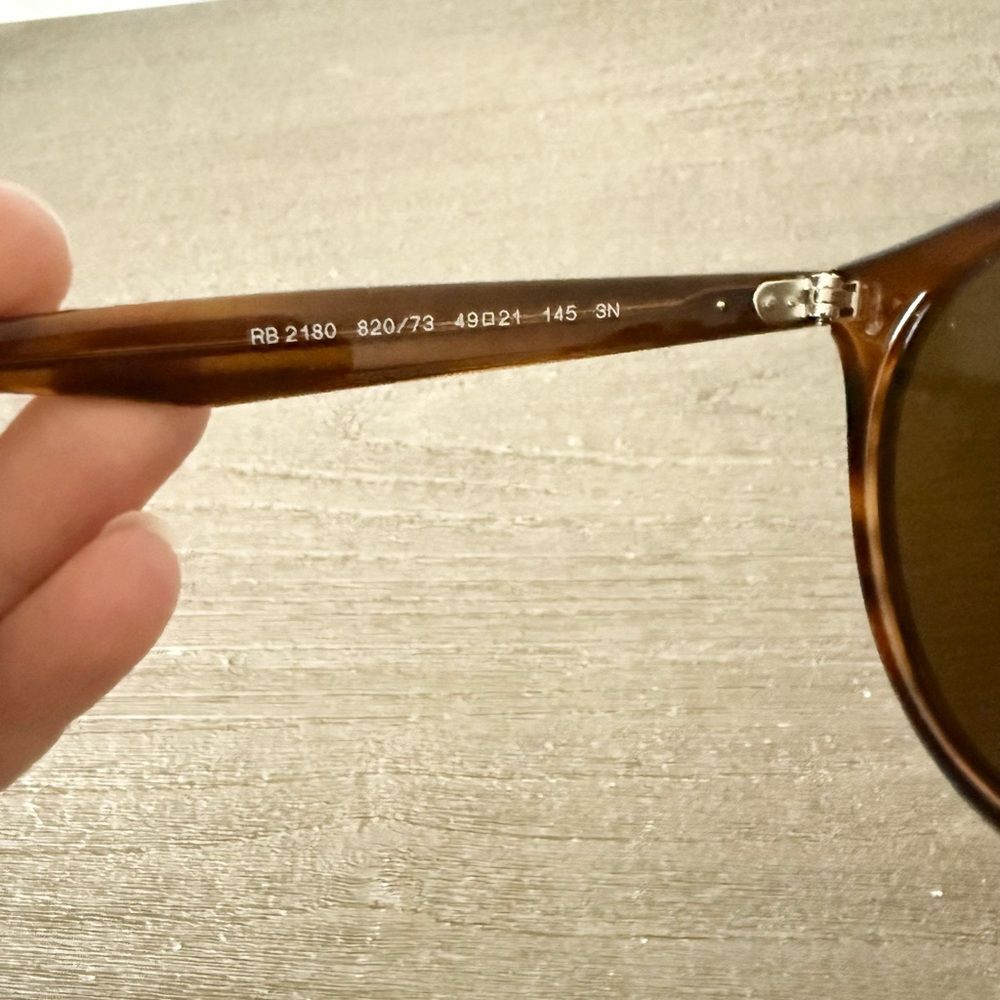 Ray-Ban BR2180 Highstreet Round Sunglasses in Brown Tortoise with Brown Lenses - Picture 4 of 6